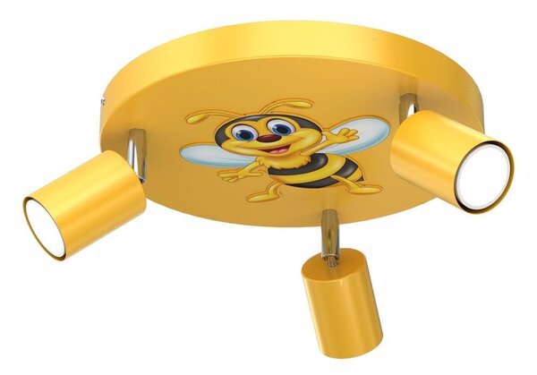 Spot pentru copii FUN 3xGU10/8W/230V galben/bee