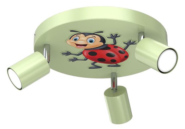 Spot pentru copii FUN 3xGU10/8W/230V verde/ladybug
