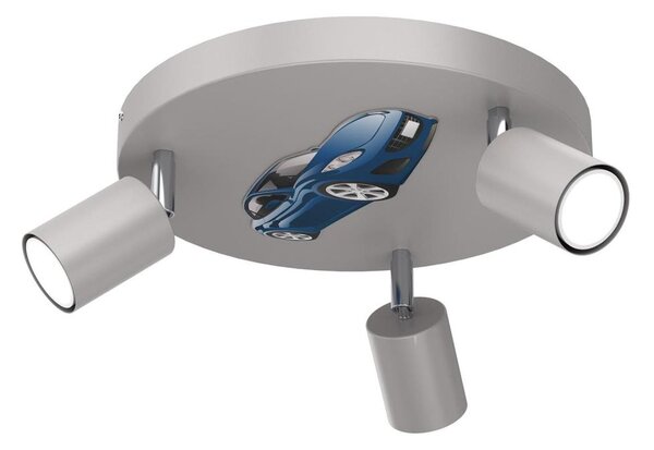 Spot pentru copii FUN 3xGU10/8W/230V gri/car
