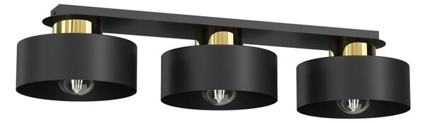 Plafonieră MARTI 3xE27/15W/230V negru/auriu