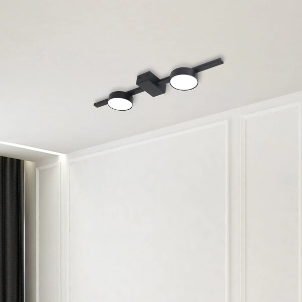Plafonieră LED JOY 2xGX53/6W/230V negru