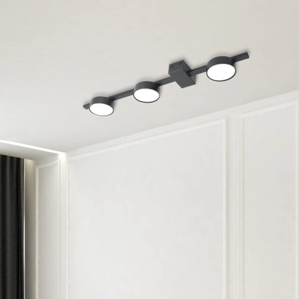 Plafonieră LED JOY 3xGX53/6W/230V negru