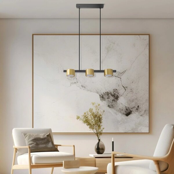 Lustră LED pe cablu MIRELLA 3xGX53/6W/230V auriu/negru