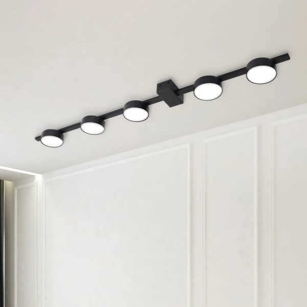 Plafonieră LED JOY 5xGX53/6W/230V negru
