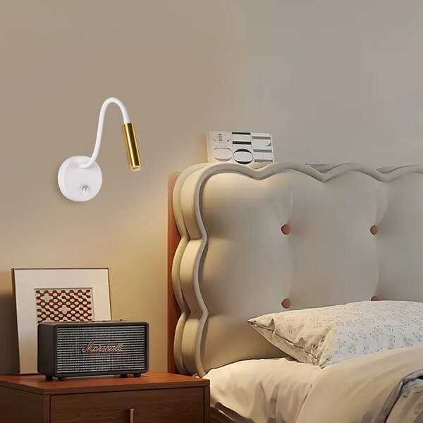 Lampă LED flexibilă de perete Brilagi MAYA LED/3W/230V 4000K alb/auriu