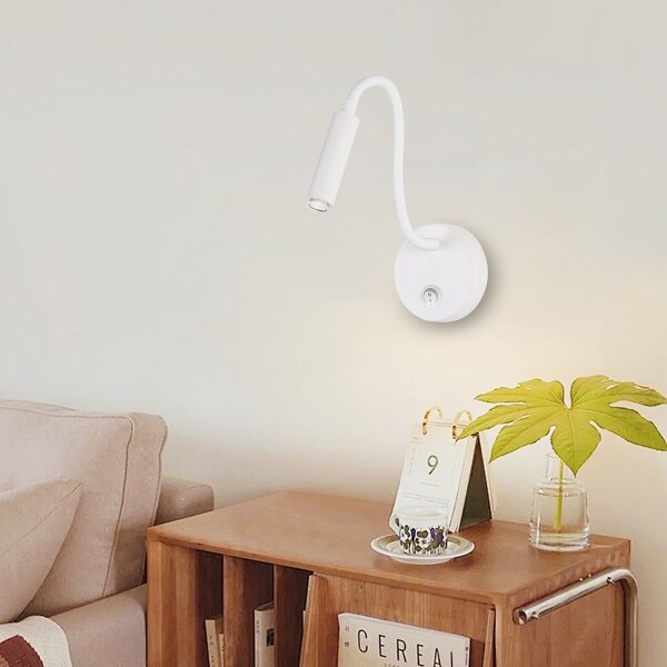 Lampă flexibilă de perete Brilagi MAYA 1xG9/4W/230V alb