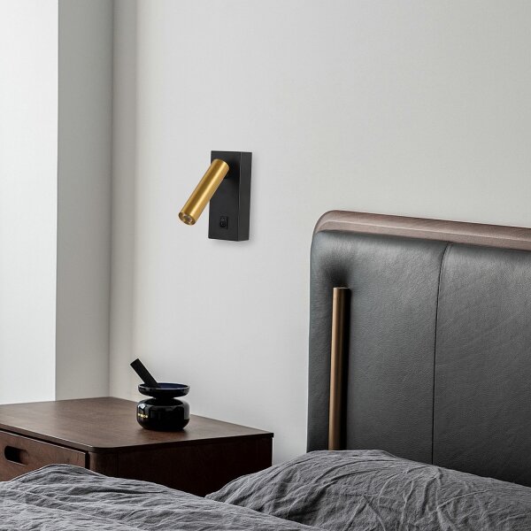 Spot LED de perete Brilagi MAYA LED/3W/230V 4000K negru/auriu