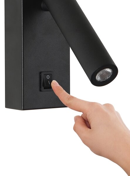 Spot LED de perete Brilagi MAYA LED/3W/230V 4000K negru