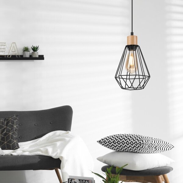 Lustră pe cablu Brilagi WOODY BASKET 1xE27/60W/230V stejar