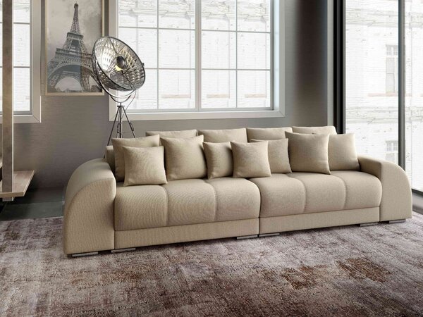 Canapea extensibilă dumonde cu 2 lăzi de depozitare si sezut confortabil din spuma high-density, Verona Enjoy Camel 310x120 cm
