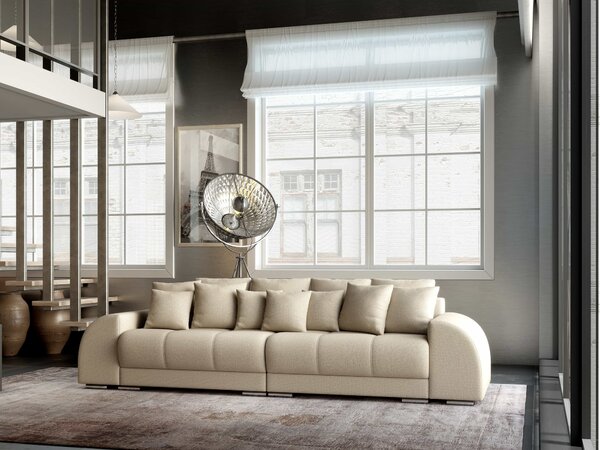 Canapea extensibilă dumonde cu 2 lăzi de depozitare si sezut confortabil din spuma high-density, Verona Enjoy Camel 310x120 cm