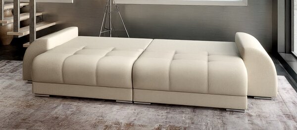 Canapea extensibilă dumonde cu 2 lăzi de depozitare si sezut confortabil din spuma high-density, Verona Enjoy Camel 310x120 cm