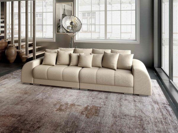 Canapea extensibilă dumonde cu 2 lăzi de depozitare si sezut confortabil din spuma high-density, Verona Enjoy Camel 310x120 cm