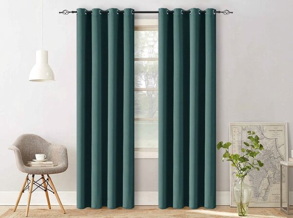 Draperie OXFORD albastru-verde 140x250 cm Agatat: Rejansa