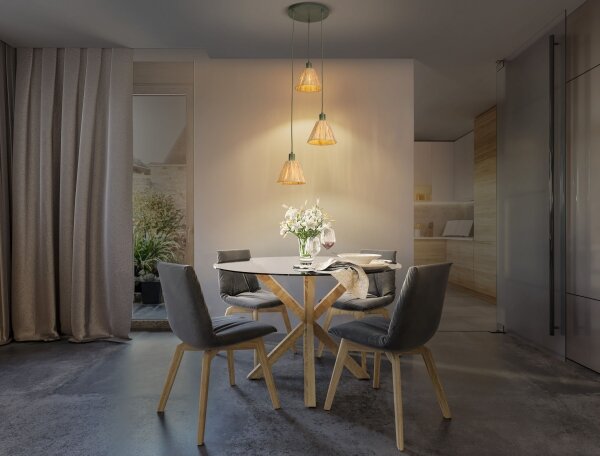 Lustră pe cablu Ledvance DECOR RAFFIA 3xE27/15W/230V rafie