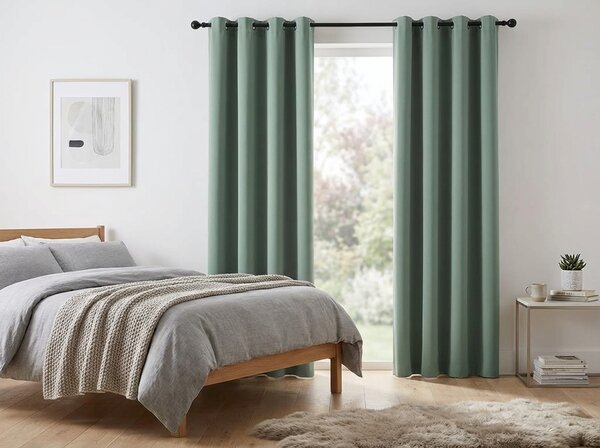 Draperie verde-gri OXFORD 140x250 cm Agatat: Inele metalice