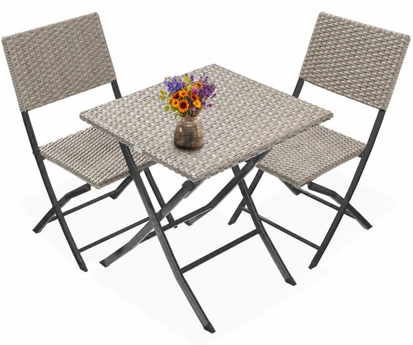 Deuba Set balcon din ratan - crem