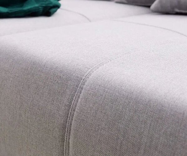 Canapea extensibilă dumonde cu 2 lăzi de depozitare si sezut confortabil din spuma high-density, Verona Enjoy Grey 310x120 cm cu taburet inclus
