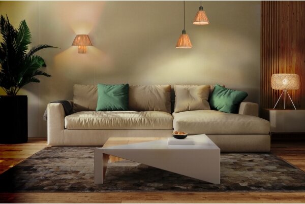 Lustră pe cablu Ledvance DECOR RAFFIA 1xE27/15W/230V
