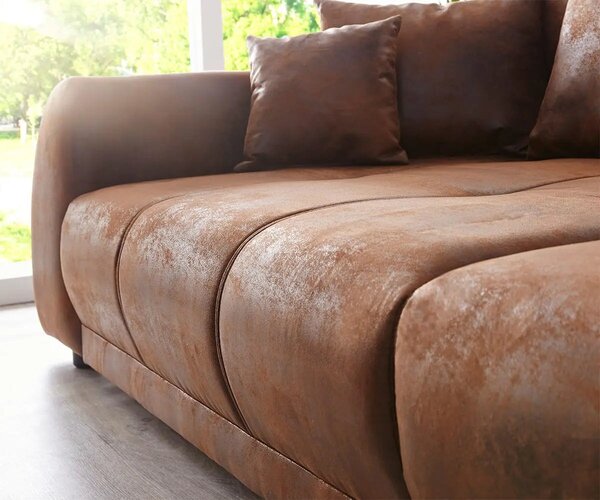 Canapea extensibilă dumonde cu 2 lăzi de depozitare Verona Madagaskar Brown 310x120 cm