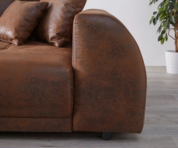 Canapea extensibilă dumonde cu 2 lăzi de depozitare Verona Madagaskar Brown 310x120 cm