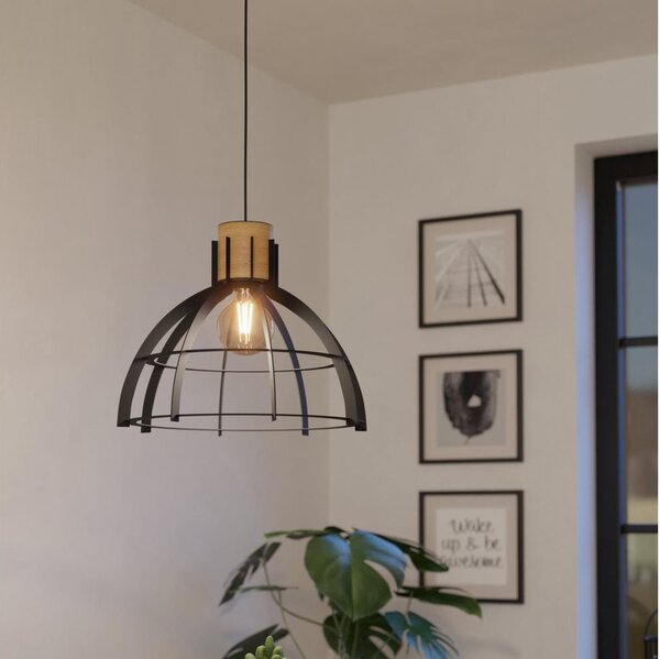 Lustră pe cablu Eglo 43769 STILLINGTON 1xE27/40W/230V negru