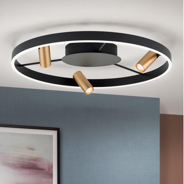 Orion DL 7-686/3-LED Plafonieră LED dimabilă BERLIN LED/50W/230V negru/auriu