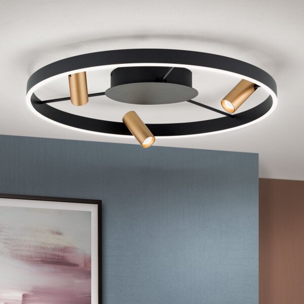 Orion DL 7-686/3-LED Plafonieră LED dimabilă BERLIN LED/50W/230V negru/auriu