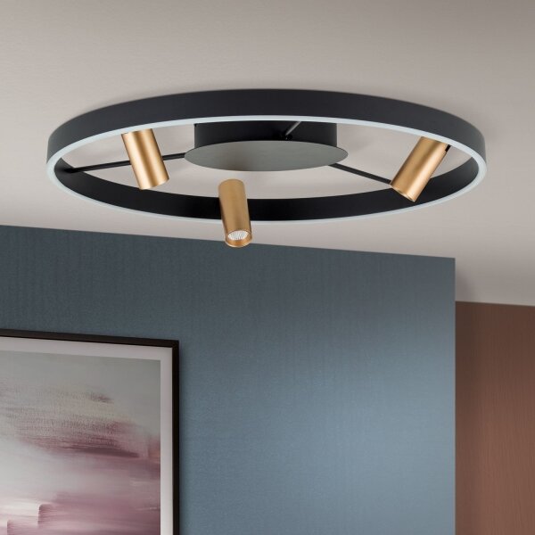 Orion DL 7-686/3-LED Plafonieră LED dimabilă BERLIN LED/50W/230V negru/auriu