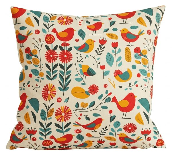 Husa de perna din microfibra RETRO BIRD 45x45 cm, colorat