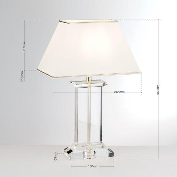 Orion LA 4-1202 - Lampă de cristal de masă VERONIQUE 1xE27/60W/230V crem/auriu