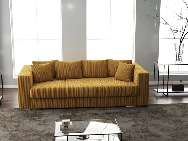 Canapea extensibilă dumonde cu ladă de depozitare Gloria Zoom Mustar 240x100 cm