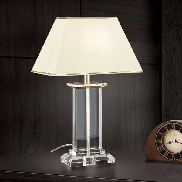 Orion LA 4-1202 - Lampă de cristal de masă VERONIQUE 1xE27/60W/230V crem/auriu