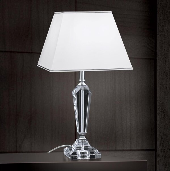 Orion LA 4-1201 - Lampă de cristal de masă VERONIQUE 1xE27/60W/230V alb/crom
