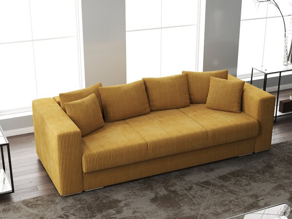 Canapea extensibilă dumonde cu ladă de depozitare Gloria Zoom Mustar 240x100 cm