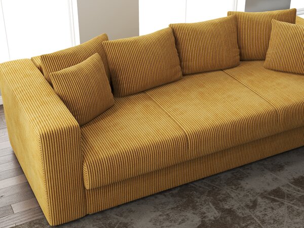 Canapea extensibilă dumonde cu ladă de depozitare Gloria Zoom Mustar 240x100 cm