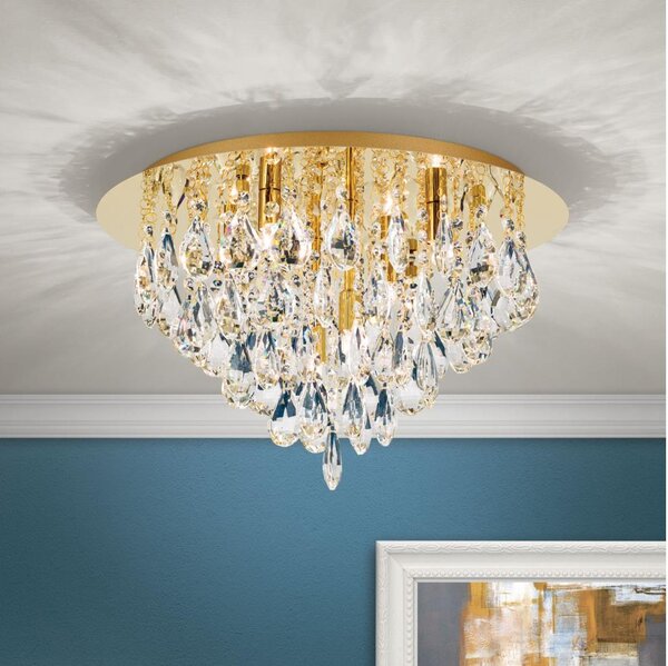 Plafonieră de cristal Orion DLU 2516/45 CELESTE 6xG9/40W/230V d. 45 cm auriu