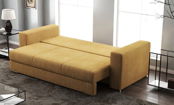 Canapea extensibilă dumonde cu ladă de depozitare Gloria Zoom Mustar 240x100 cm