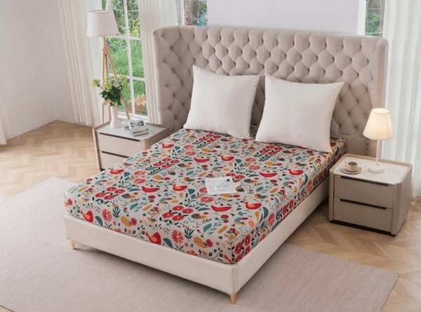 Cearsaf din microfibra RETRO BIRD colorat 90x200 cm
