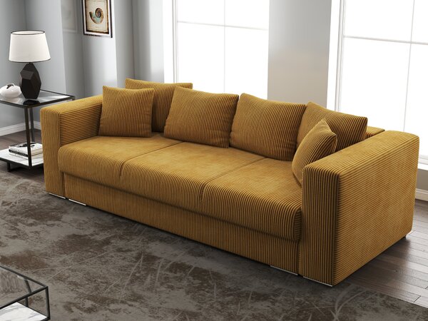 Canapea extensibilă dumonde cu ladă de depozitare Gloria Zoom Mustar 240x100 cm