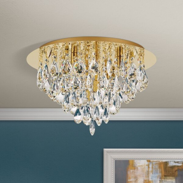 Plafonieră de cristal Orion DLU 2516/45 CELESTE 6xG9/40W/230V d. 45 cm auriu