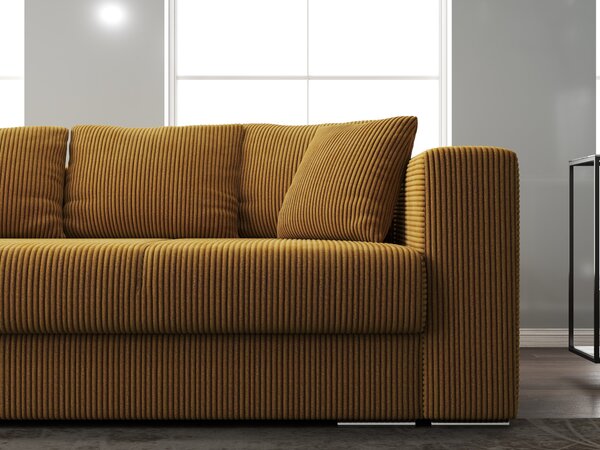 Canapea extensibilă dumonde cu ladă de depozitare Gloria Zoom Mustar 240x100 cm