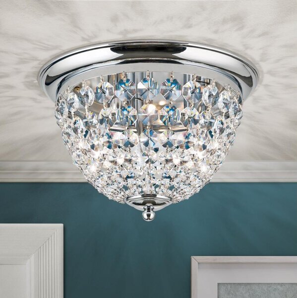Plafonieră de cristal Orion DLU 1840/35 PLAFOND 3xE27/40W/230V d. 35 cm crom