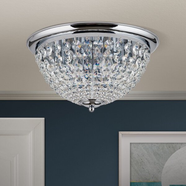 Plafonieră de cristal Orion DLU 1840/47 PLAFOND 6xE27/40W/230V d. 47 cm crom