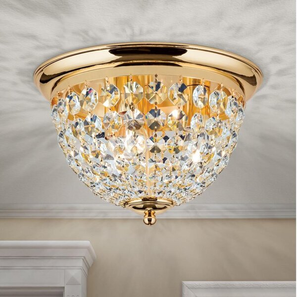 Plafonieră de cristal Orion DLU 1840/35 PLAFOND 3xE27/40W/230V d. 35 cm auriu