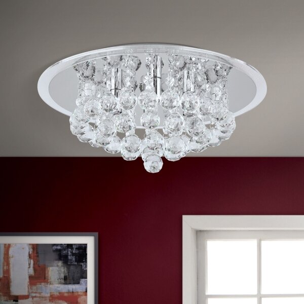 Plafonieră de cristal Orion DLU 2378/4/38 GLORIA 4xG9/40W/230V d. 38 cm crom