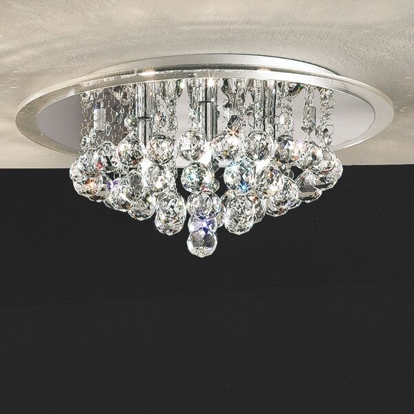 Plafonieră de cristal Orion DLU 2378/4/38 GLORIA 4xG9/40W/230V d. 38 cm crom