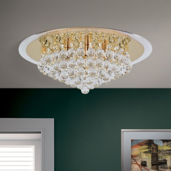 Plafonieră de cristal Orion DLU 2378/6/50 GLORIA 6xG9/40W/230V d. 50 cm auriu
