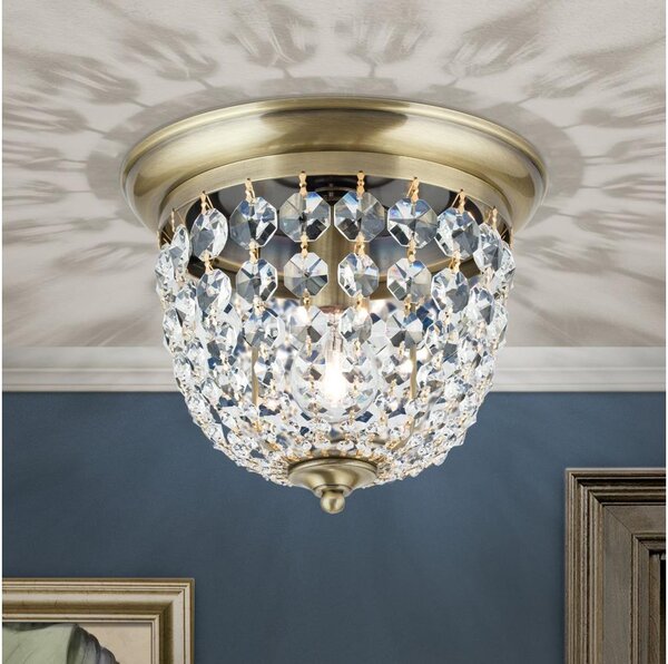 Plafonieră de cristal Orion DLU 1840/26 PLAFOND 1xE27/40W/230V d. 26 cm bronz