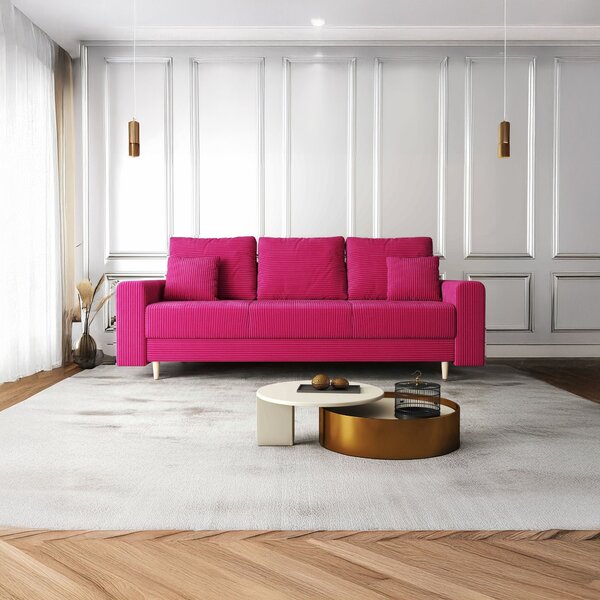 Canapea extensibilă dumonde cu ladă de depozitare Kronos Zoom Rosu 210x100 cm